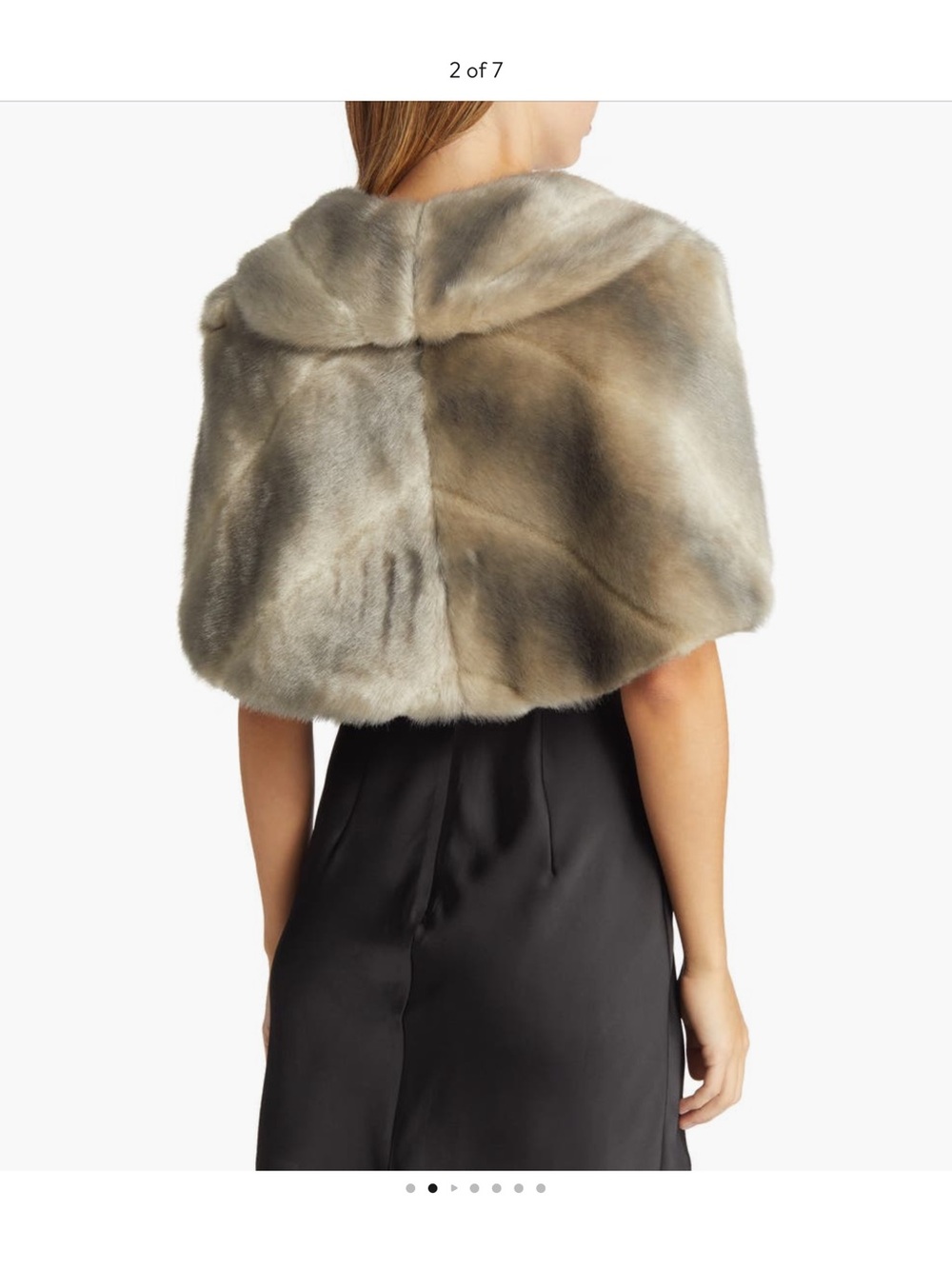 Eliza J Brown Faux Fur Cape - Picture 5 of 6